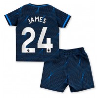 Echipament fotbal Chelsea Reece James #24 Tricou Deplasare 2023-24 pentru copii maneca scurta (+ Pantaloni scurti)